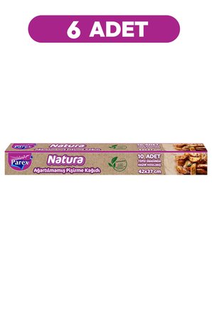 Natura Ağartılmamış Hazır Kesilmiş Pişirme Kağıdı 42x37 Cm 10'lu x 6