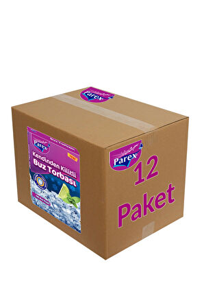 Kendinden Kilitli Buz Torbası 196 Buz Küpü 12 Paket 1 Koli