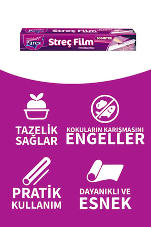 Streç Film 50m Kesme Biçaği Hediyeli
