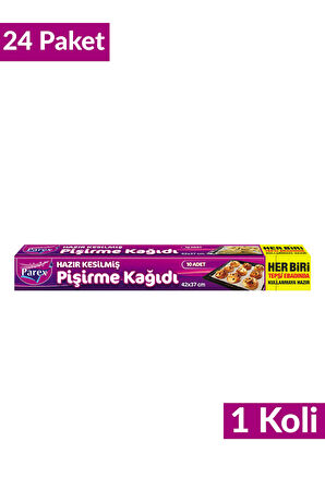 Hazır Kesilmiş Pişirme Kağıdı 10’lu 42 x 37 cm 24 Paket 1 Koli