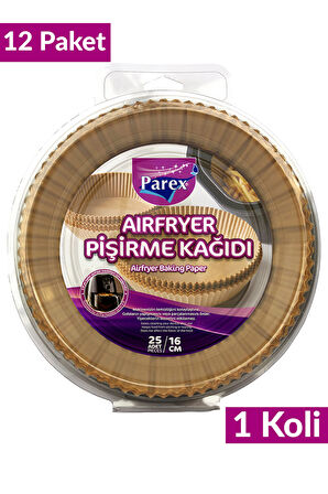 Airfryer Pişirme Kağıdı 25'li 12 Paket 1 Koli