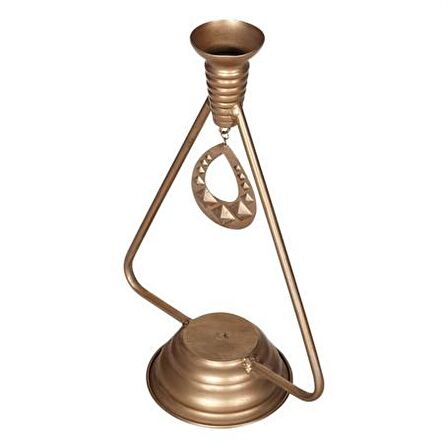Vitale Rusty Gold Çan Modeli Mumluk 13x36 cm AK.GN0007