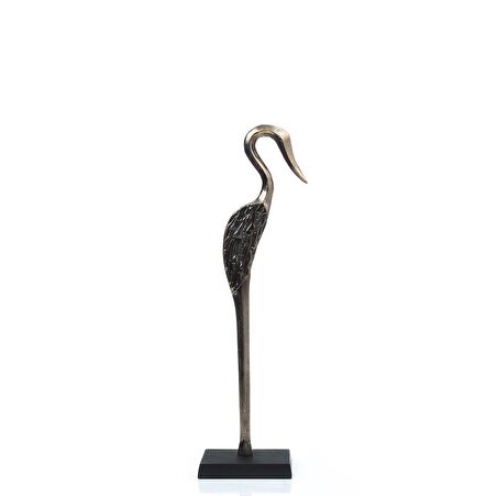 Vitale Küçük Kuğu Dekoratif Obje Antik Pirinç Siyah AK.IX0045