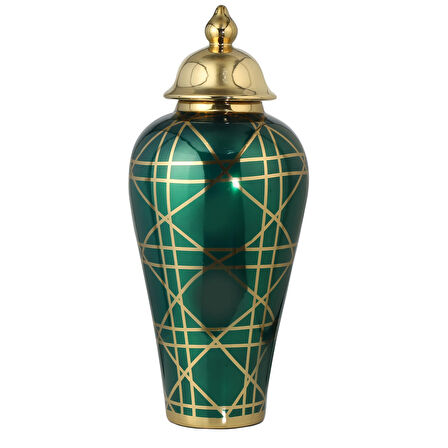 Vitale Shine Yeşil Vazo 15x30x66 cm AK.WLT0639