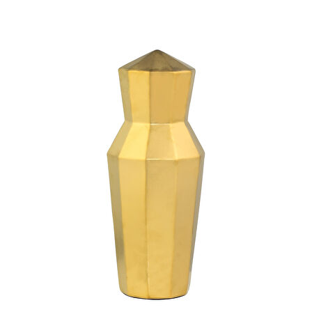 Vitale Dome Dekoratif Vazo Gold 15x15x37 cm AK.WLT0671