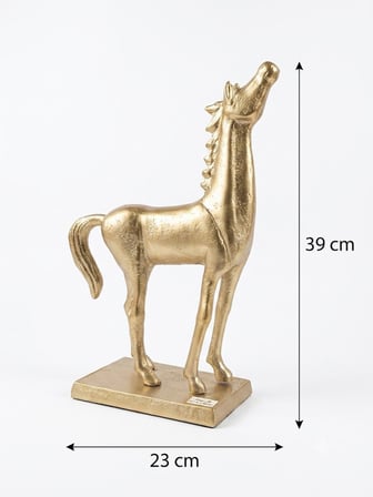 GOLD DEKORATİF AT OBJE H39*23*11.5 CM