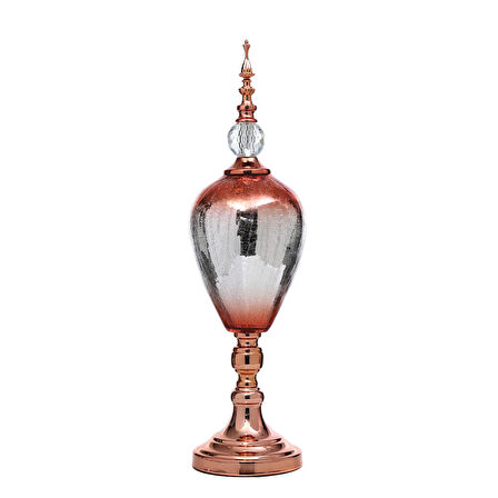 Vitale Sultan Bronz Kapaklı Vazo 24x15x49 cm AK.JE0035
