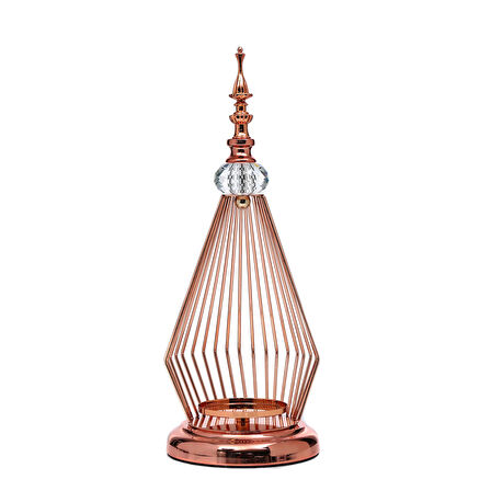 Vitale Prizma Dekoratif Mumluk Bronz 15x14x37 cm AK.JE0069