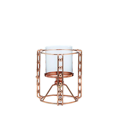 Vitale Alset Bronz Tealight Mumluk 16 cm AK.JE0074