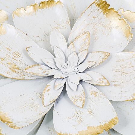 Vitale Dekoratif Duvar Çiçeği Beyaz-Gold 38 cm AK.JF557105100