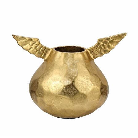 Vitale Gold Dekoratif Kanatlı Vazo 30*11*21 Cm AK.IU0345