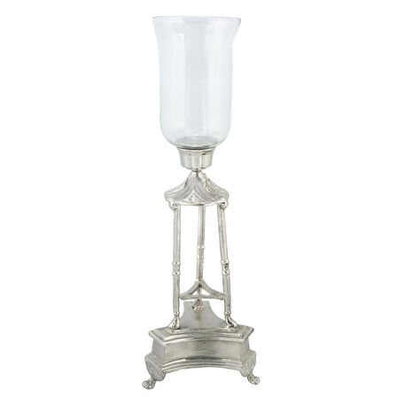 Vitale Franc Dekoratif Mumluk Silver 23x23x69 cm AK.IU0464