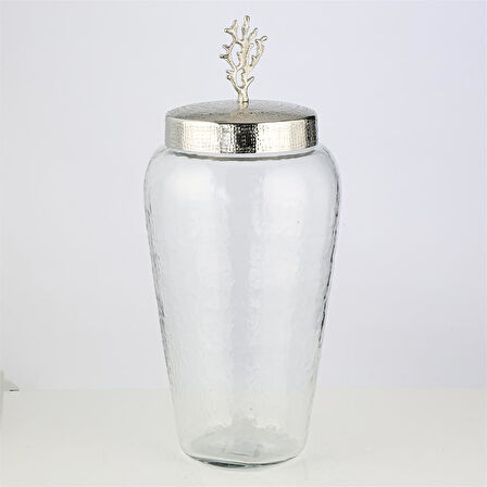 Vitale Mercan Kapaklı Küp Silver 21x48 cm AK.JA0133