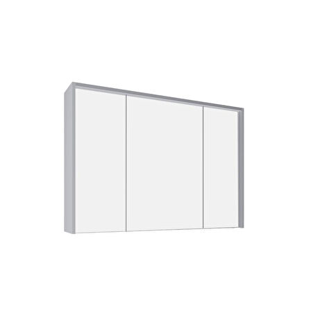 Kobos Meta 121 cm Ayna Kapaklı Ü. Dolap Light Grey KB300007