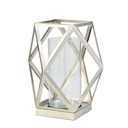 Vitale Prizma Cam Mumluk Silver 25x25x21 cm AK.JD0115