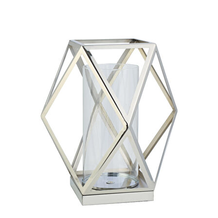 Vitale Prizma Cam Mumluk Silver 30x30x26 cm AK.JD0118