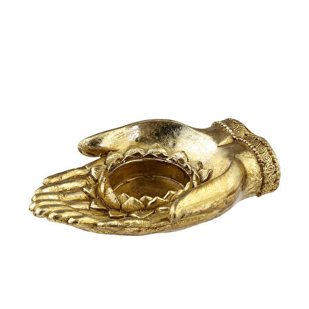 Vitale Hand Tealight Mumluk Gold AK.JF095752450