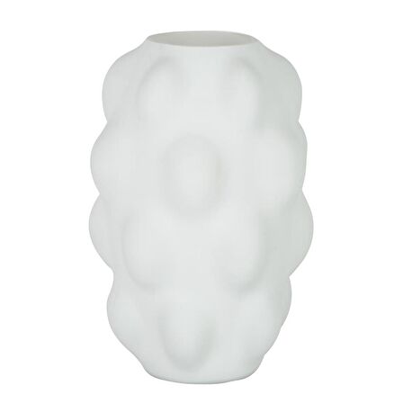 Vitale Beyaz Kabarcık Cam Vazo 1 21,5*21,5*32 cm AK.JK0029