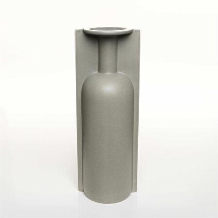 Vitale Lıp Gri Vazo Büyük 13*10*36 Cm AK.JL0010
