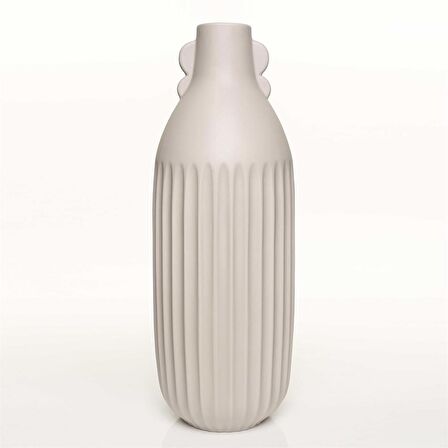 Vitale Antıque Krem Vazo Büyük 14*14*45 Cm AK.JL0050