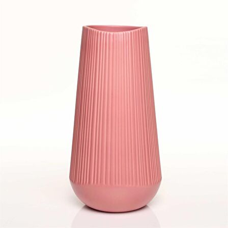 Vitale Moleanos Kırmızı Vazo Büyük 18*18*35 Cm AK.JL0061