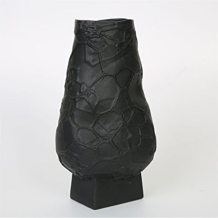 Vitale Siyah Dalgalı Vazo 24*22*31 Cm AK.JM00021