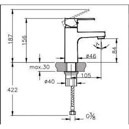 Artema Nora S Lavabo Bataryası Krom A42878