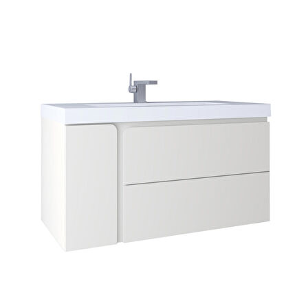 Kobos Future 100 cm Lavabo Dolabı White KB100028
