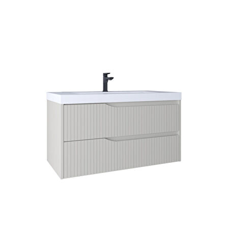 Kobos Infinity 80 cm Lavabo Dolabı Vanilla KB100037