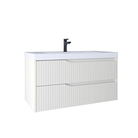 Kobos Infinity 100 cm Lavabo Dolabı White KB100039