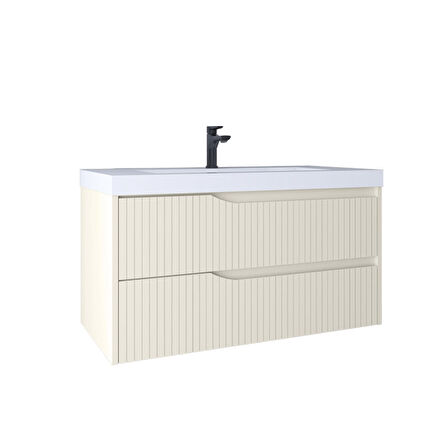 Kobos Infinity 100 cm Lavabo Dolabı White KB100039