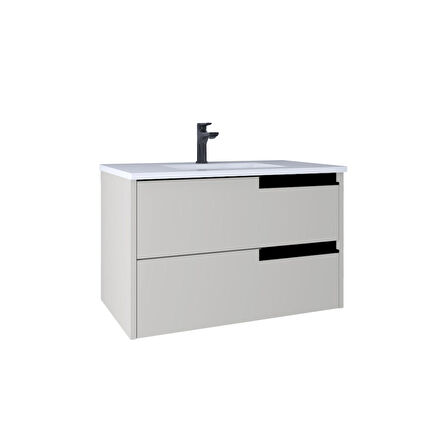 Kobos Eylül 80 cm Lavabo Dolabı Vanilla Grey KB100045