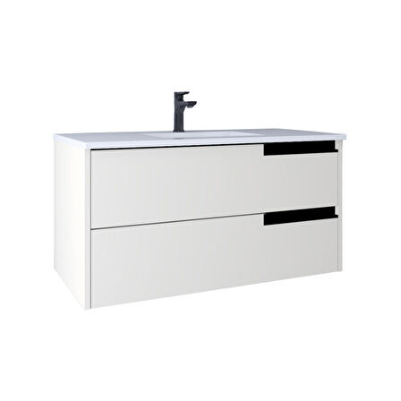 Kobos Eylül 100 cm Lavabo Dolabı Bianco KB100047