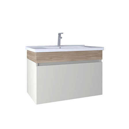 Kobos Harmony 80 cm Lavabo Dolabı Light Grey KB710014