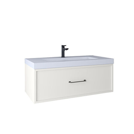 Kobos Frame 100 cm Lavabo Dolabı Bianco KB710021