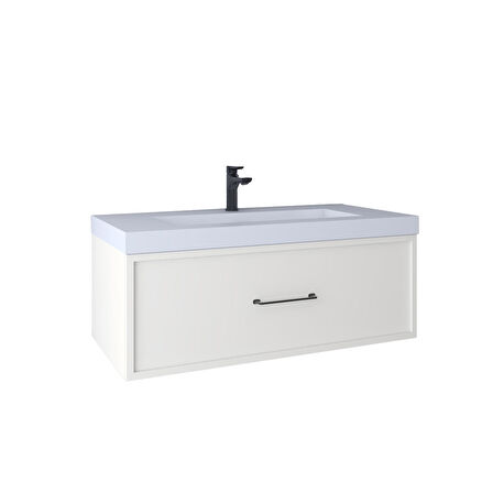 Kobos Frame 100 cm Lavabo Dolabı Bianco KB710021