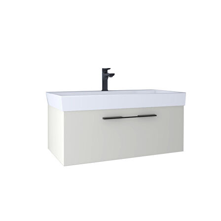 Kobos Glow 100 cm Lavabo Dolabı Light Grey KB710034