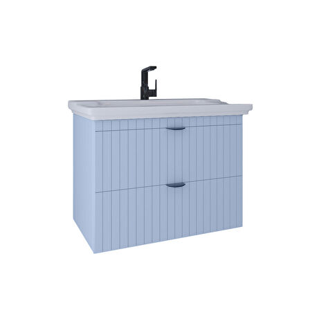 Kobos Noble 80 cm Lavabo Dolabı Light Blue KB710048