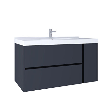 Kobos Linear 100 Cm Lavabo Dolabı Füme KB710080