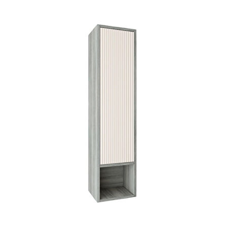 Kobos Elegant Boy Dolabı Grey Oak + Vanilya L-R KB710095