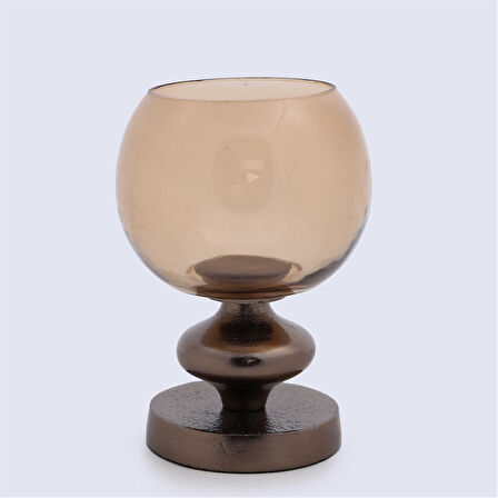 Vitale Brown Cam Metal Mumluk 11.5*11.5 cm