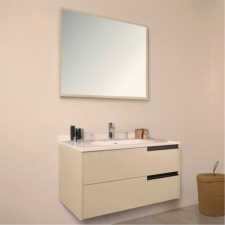 Kobos Eylül 100 cm Banyo Dolabı Seti Vanilla Grey