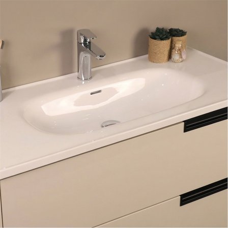 Kobos Eylül 100 cm Banyo Dolabı Seti Vanilla Grey