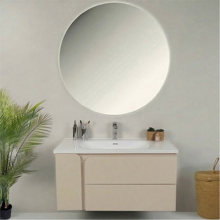 Kobos Future 100 cm Banyo Dolabı Seti Vanilla Grey