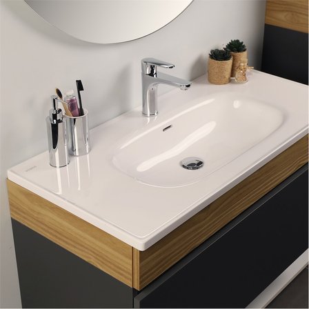 Kobos Harmony 100 cm Banyo Dolabı Seti Füme + Meguro