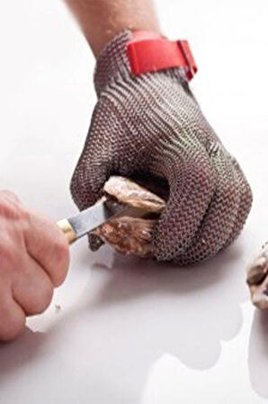 Starline Çelik Örgülü 5 Parmak Kesilmeye Dayanıklı Güvenlik Eldiveni