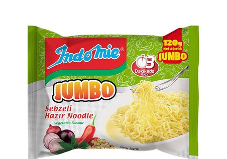 Indomie Noodle Jumbo 120 gr Sebzeli x 12 Adet