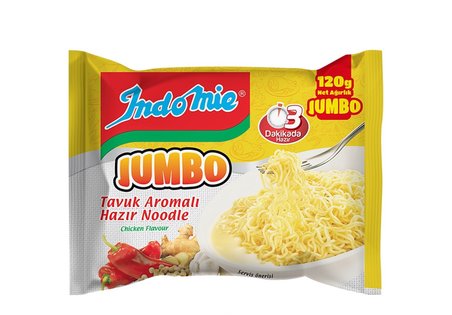 Indomie Noodle Jumbo 120 gr Tavuklu x 12 Adet
