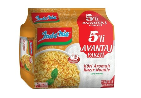 Indomie 5 li Paket Köri + Spesiyal Hazır Noodle 4 lü Karma Paket