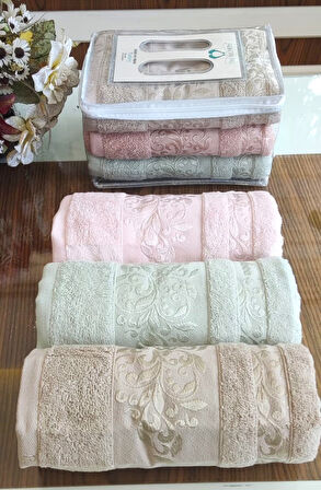  SÜPER LÜKS MİSS BAMBOO 50X90CM. İHRAÇ MALI EL&YÜZ 3'LÜ HAVLU SETİ %70 BAMBU LİFİ İÇERİR